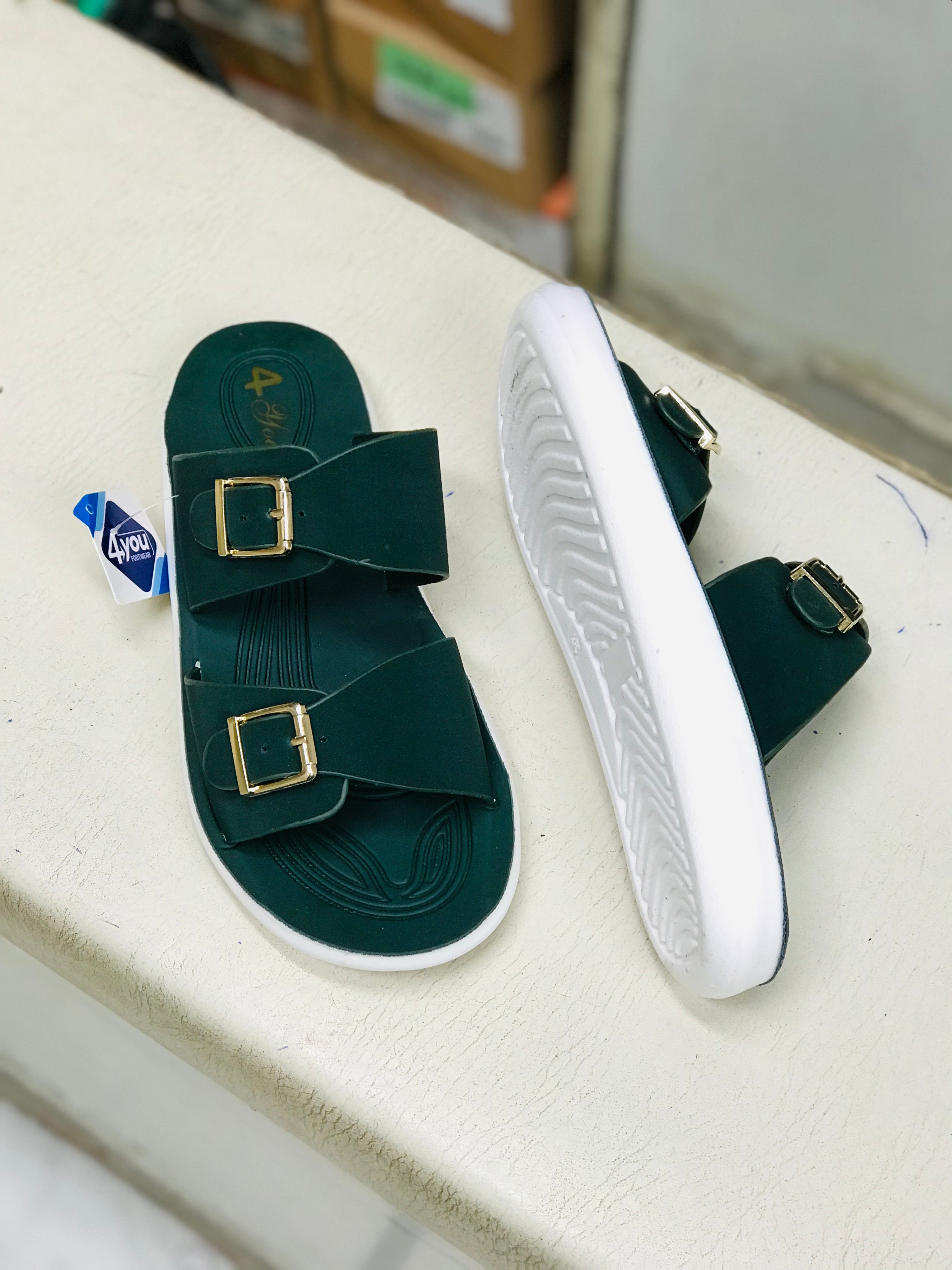 Medicated double buckle slide for ladies