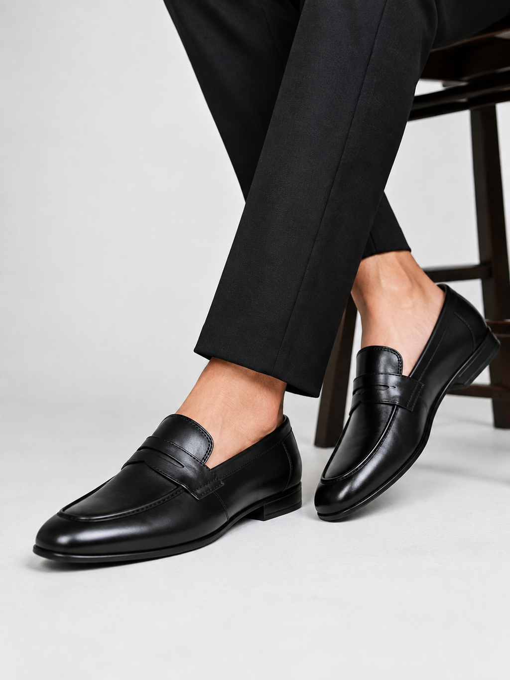 Premium Penny Loafers for Men | Classic Formal Slip-On Shoes (Black & Brown)