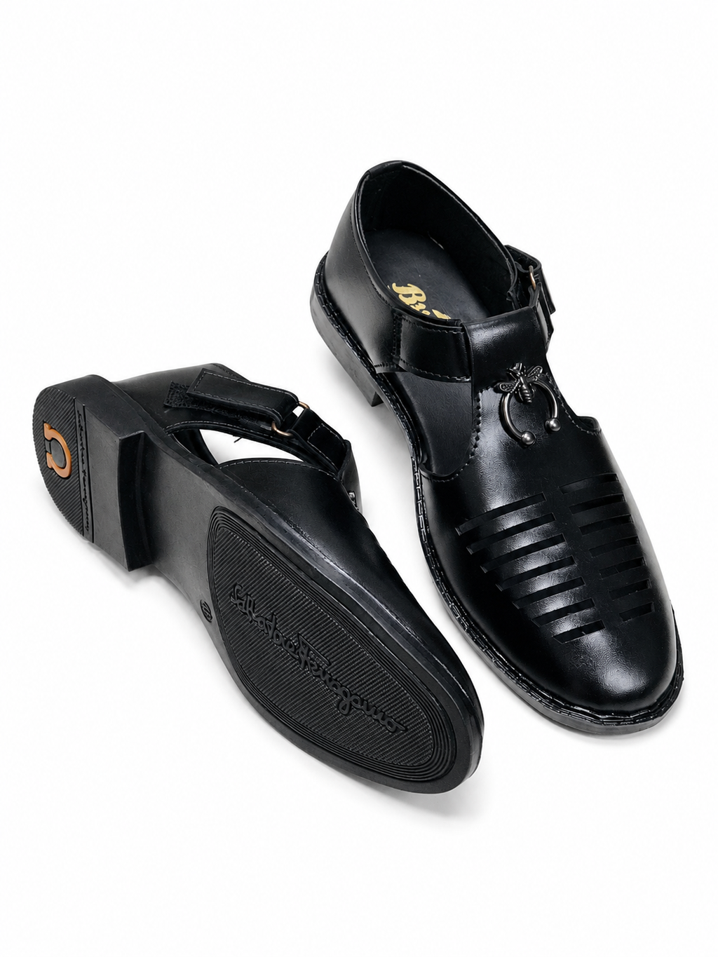 Roman Bee Buckle Sandal for Men