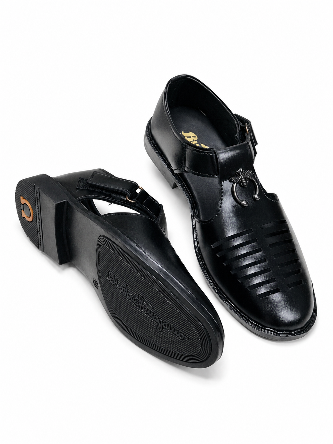Roman Bee Buckle Sandal for Men