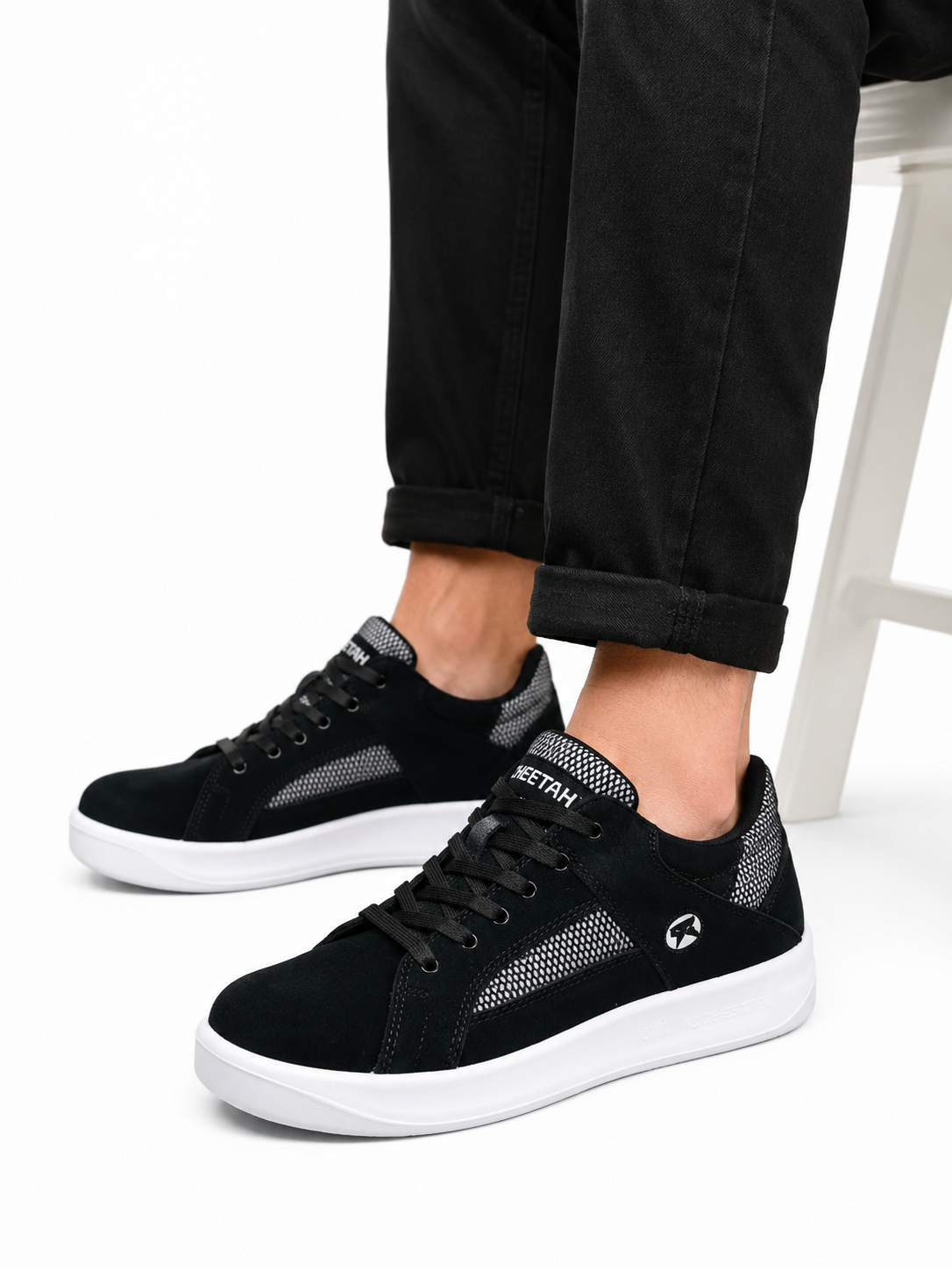 Cheetah-50 BLACK | Servis | Men's Casual Sneakers