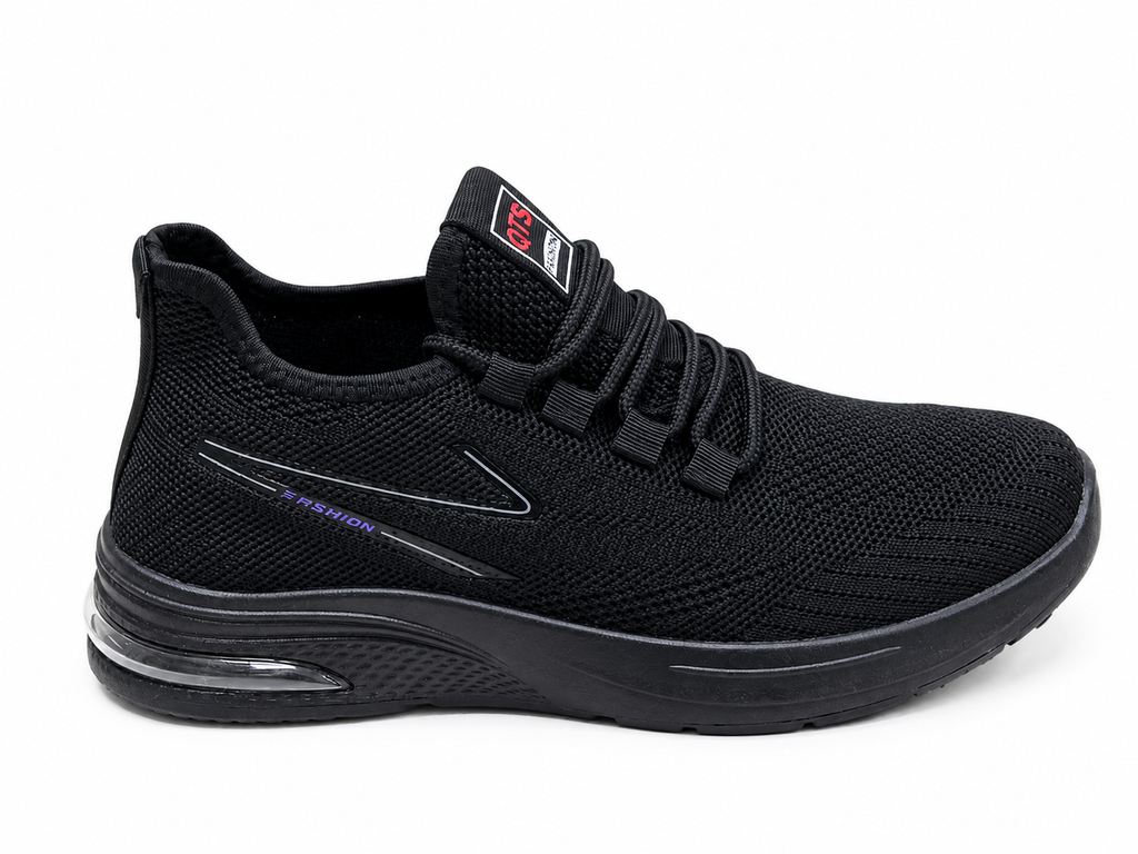 Women's Imported China Knit Sneakers – Full Black
