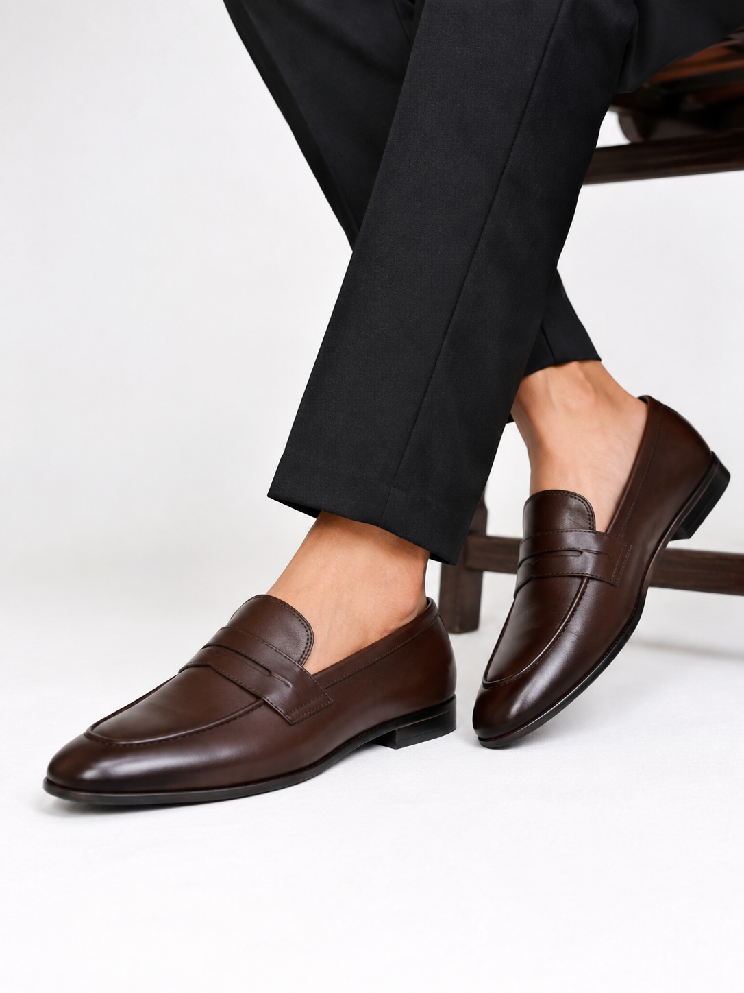 Premium Penny Loafers for Men | Classic Formal Slip-On Shoes (Black & Brown)