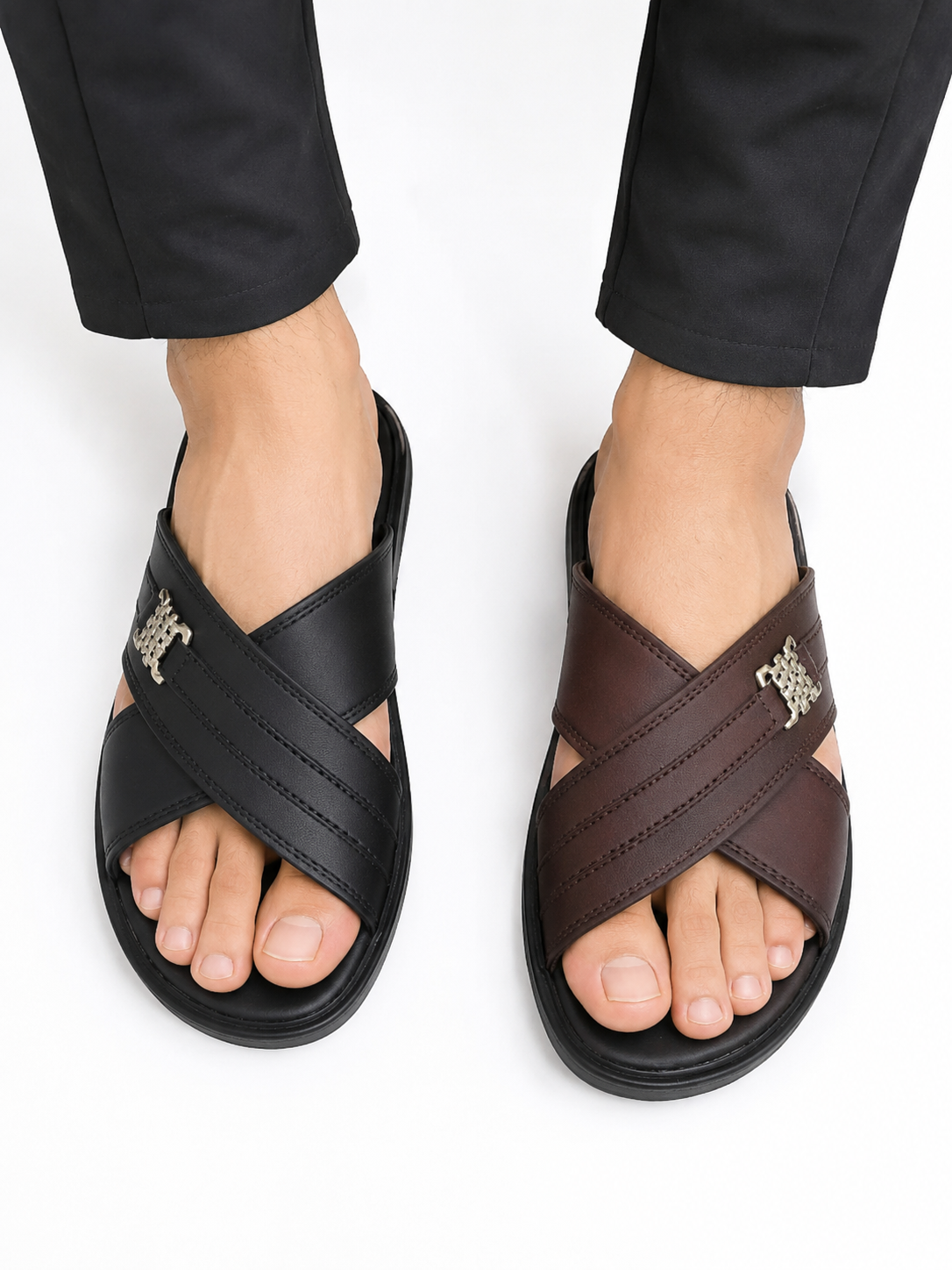 Cross Elite Comfort Slides – Black & Brown