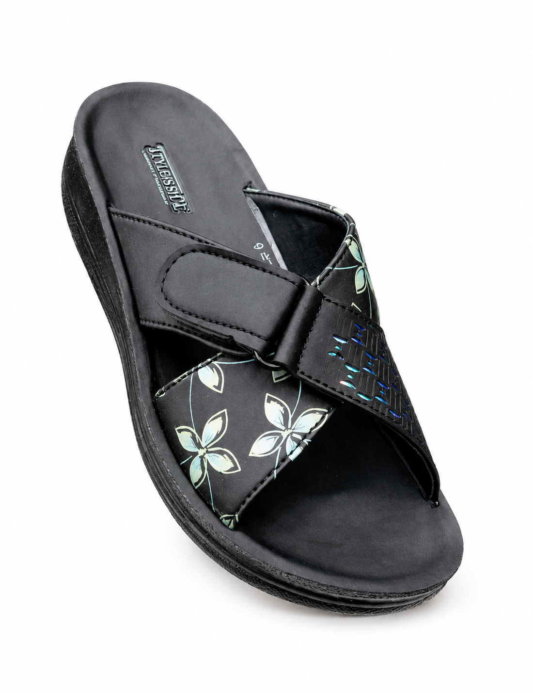 High sole ladies slide