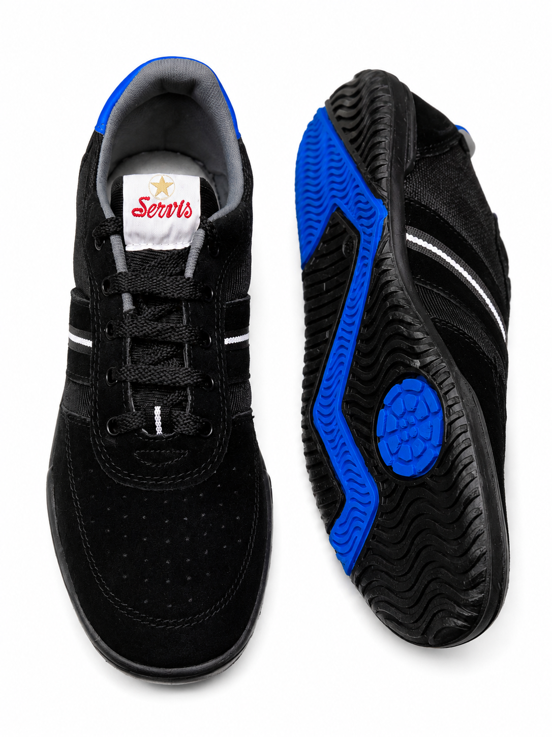 Servis Original Suede Casual Sneakers – BLACK | Men's